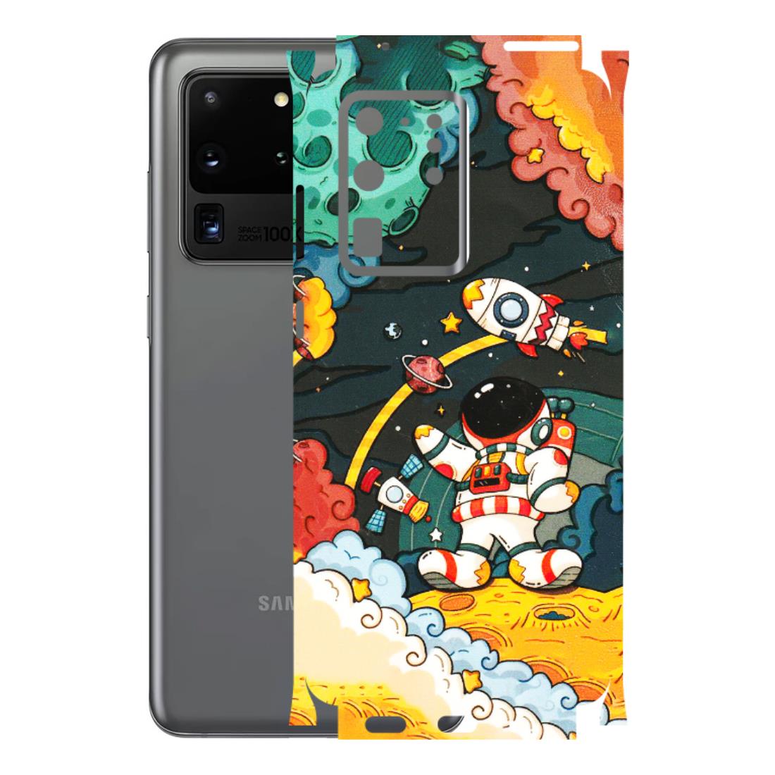 Samsung A/S Series Phone Skins (All Models) - Astronauts & Spaceship - 3D Embossed Finish (L-145) Samsung Galaxy S20 Ultra