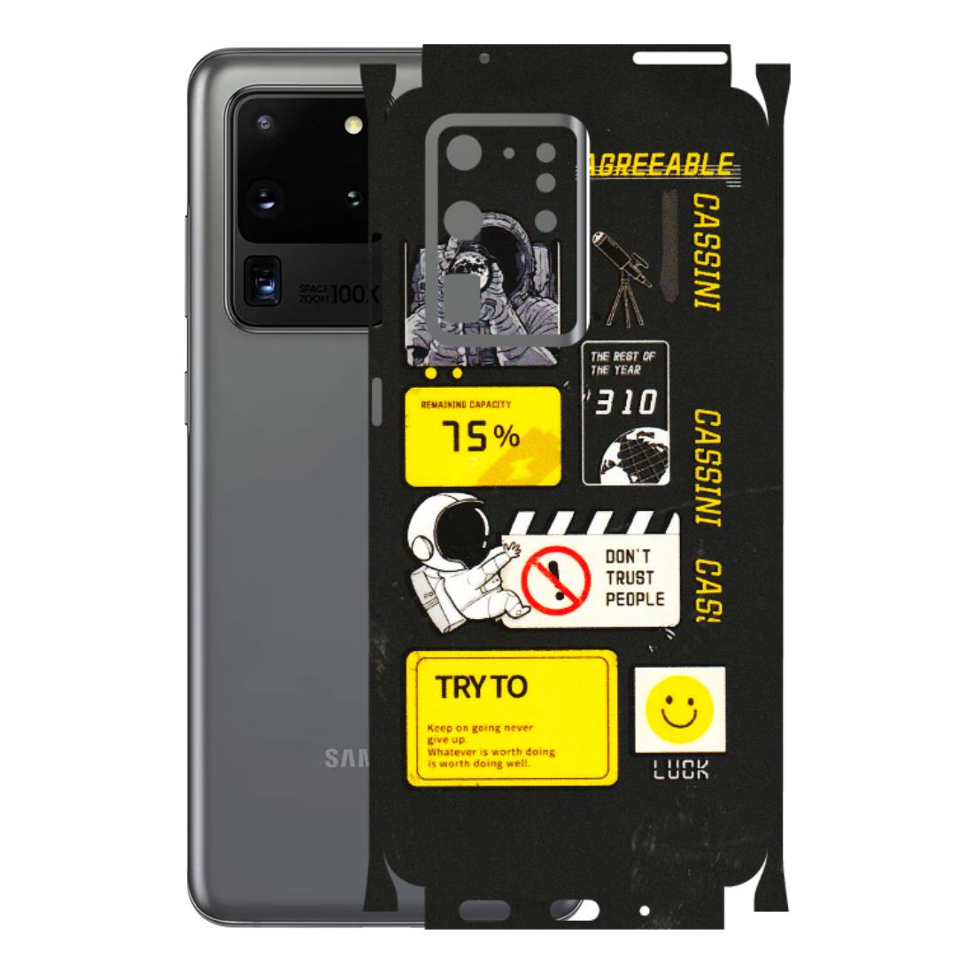 Samsung A/S Series Phone Skins (All Models) - Black Cassini - 3D Embossed Finish (L-161) Samsung Galaxy S20 Ultra