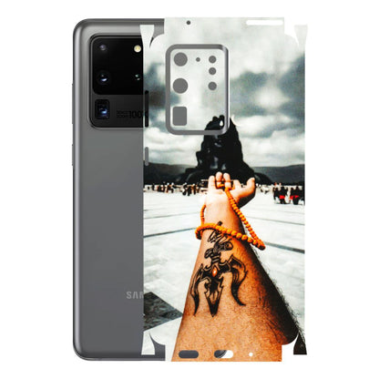 Samsung A/S Series Phone Skins (All Models) - Jai Adiyogi Mahakaal - 3D Embossed Finish (L-164) Samsung Galaxy S20 Ultra