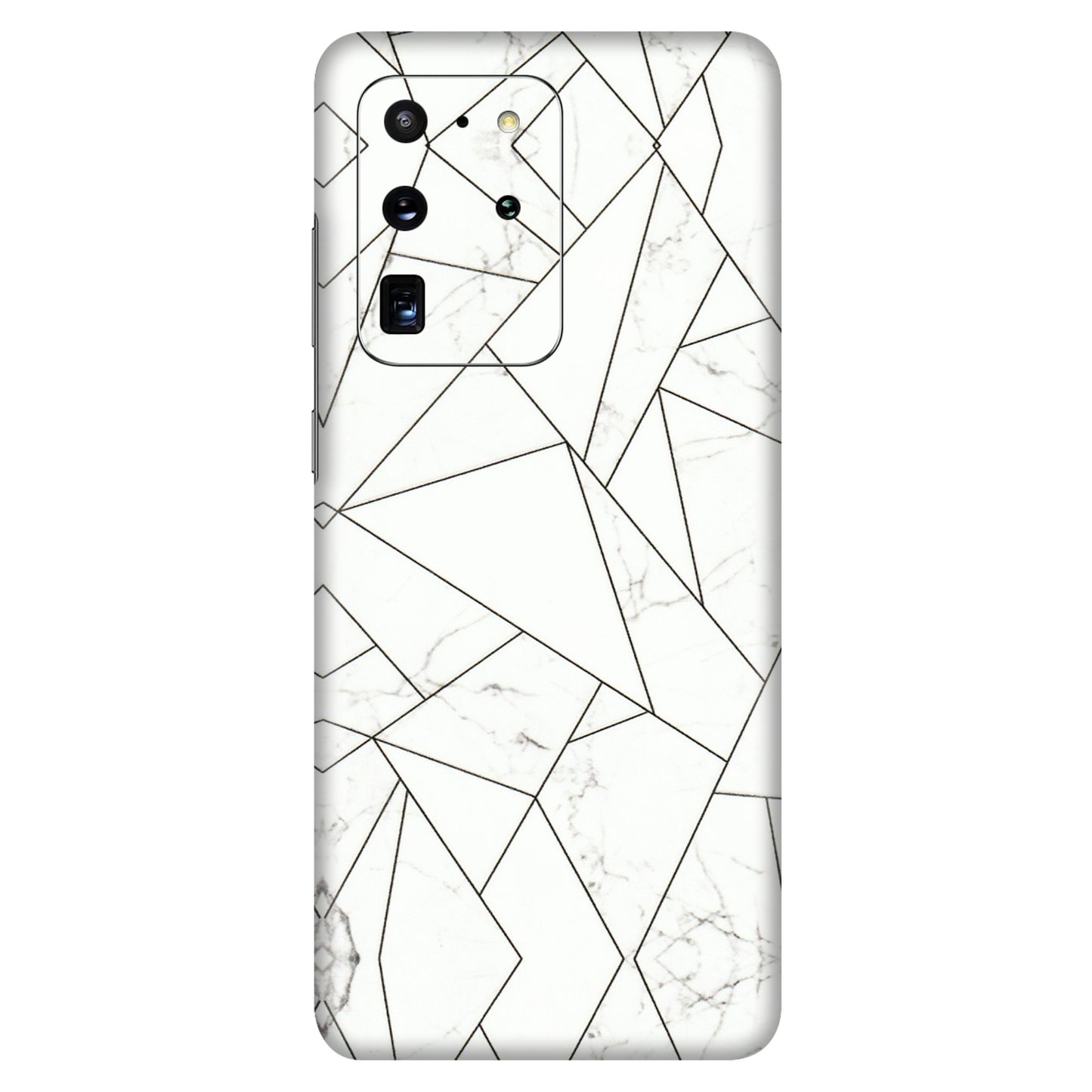 Samsung A/S Series Phone Skins (All Models) - Luxury White Marble Effect - 3D Embossed Finish (L-168) Samsung Galaxy S20 Ultra