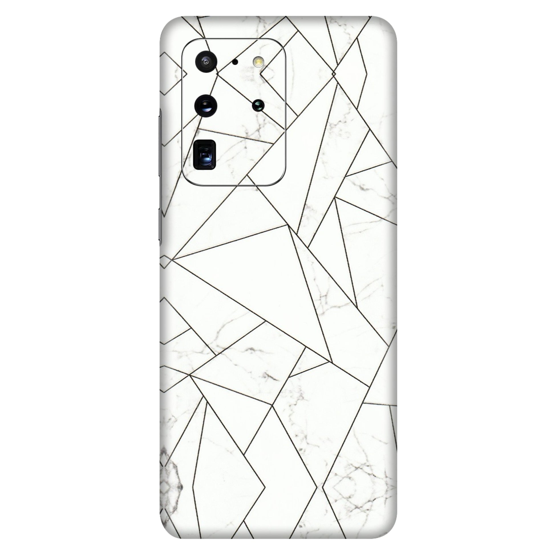 Samsung A/S Series Phone Skins (All Models) - Luxury White Marble Effect - 3D Embossed Finish (L-168) Samsung Galaxy S20 Ultra
