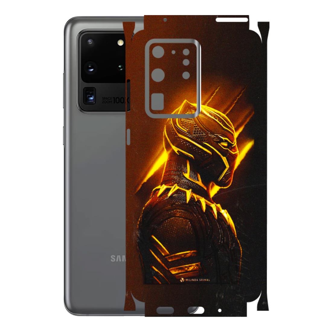 Samsung A/S Series Phone Skins (All Models) - Gold Black Panther - 3D Embossed Finish (L-181) Samsung Galaxy S20 Ultra