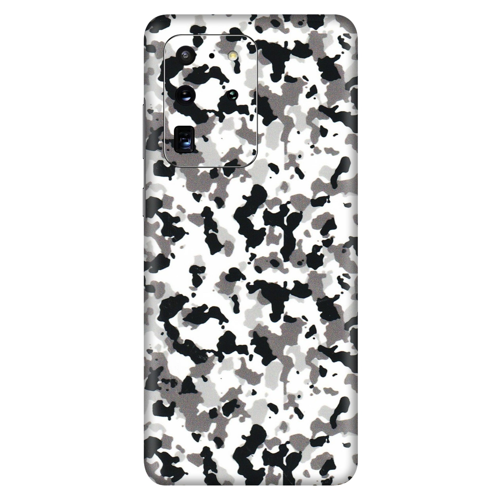 Samsung A/S Series Phone Skins (All Models) - White Black Camouflage - 3D Embossed Finish (L-18) Samsung Galaxy S20 Ultra