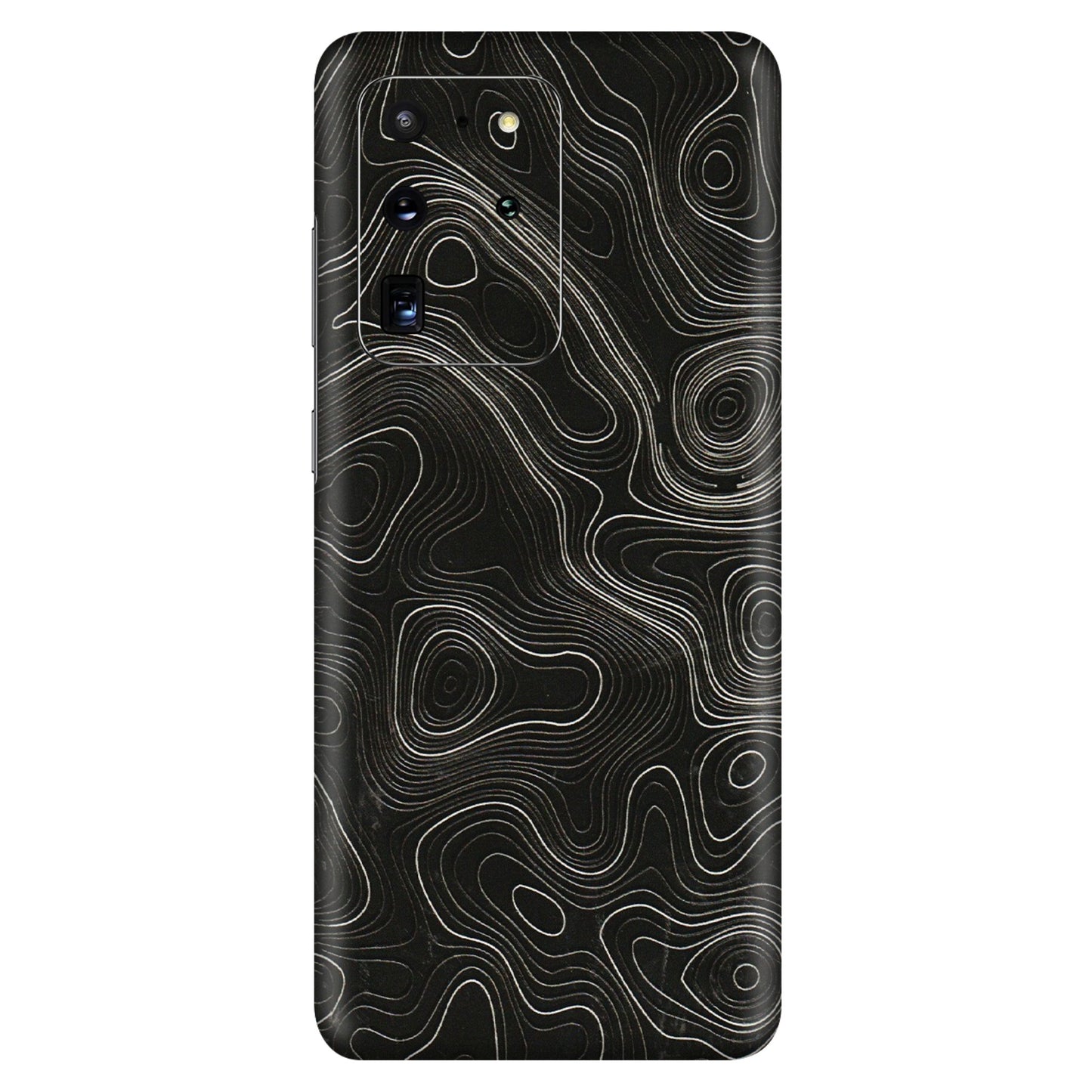 Samsung A/S Series Phone Skins (All Models) - Black Swirl - 3D Embossed Finish (L-196) Samsung Galaxy S20 Ultra