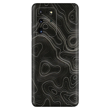 Samsung A/S Series Phone Skins (All Models) - Black Swirl - 3D Embossed Finish (L-196) Samsung Galaxy S20 Ultra