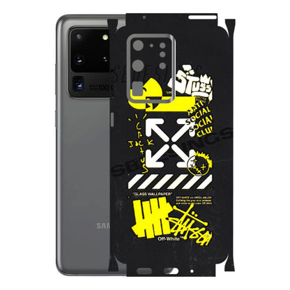 Samsung A/S Series Phone Skins (All Models) - Anti Social Graffiti - 3D Embossed Finish (L-198) Samsung Galaxy S20 Ultra