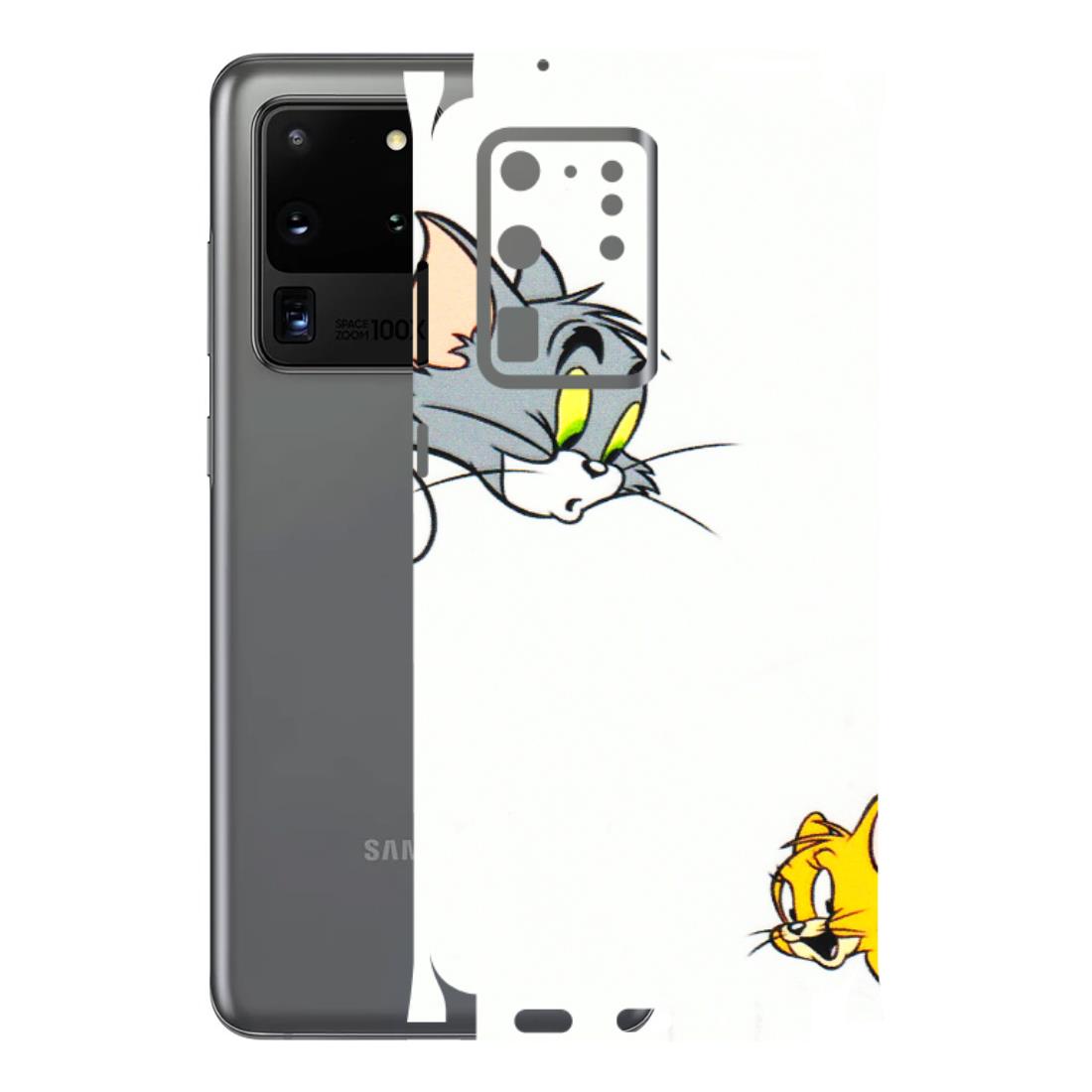Samsung A/S Series Phone Skins (All Models) - Cute Tom And Jerry - 3D Embossed Finish (L-220) Samsung Galaxy S20 Ultra