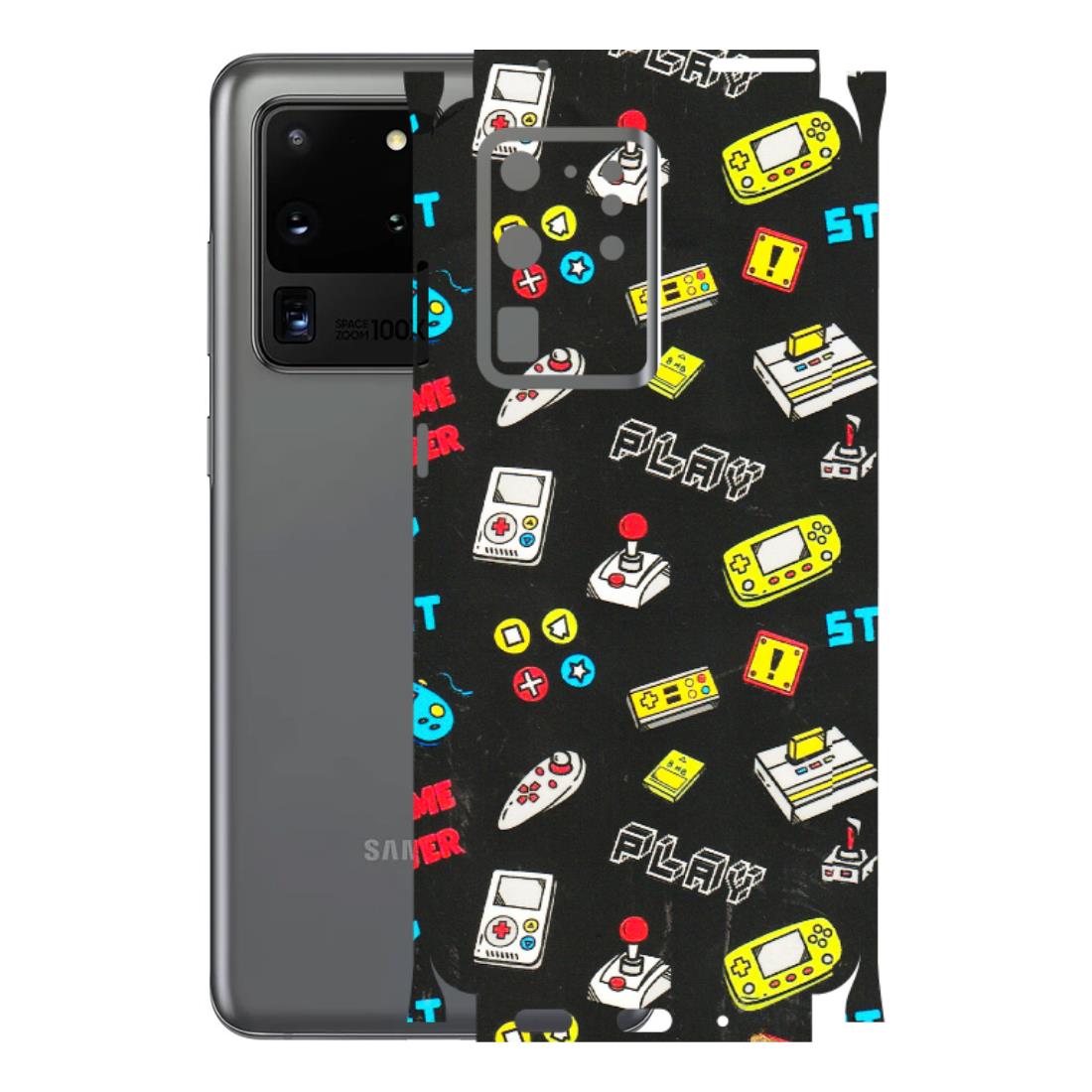 Samsung A/S Series Phone Skins (All Models) - Gaming Doodles - 3D Embossed Finish (L-224) Samsung Galaxy S20 Ultra