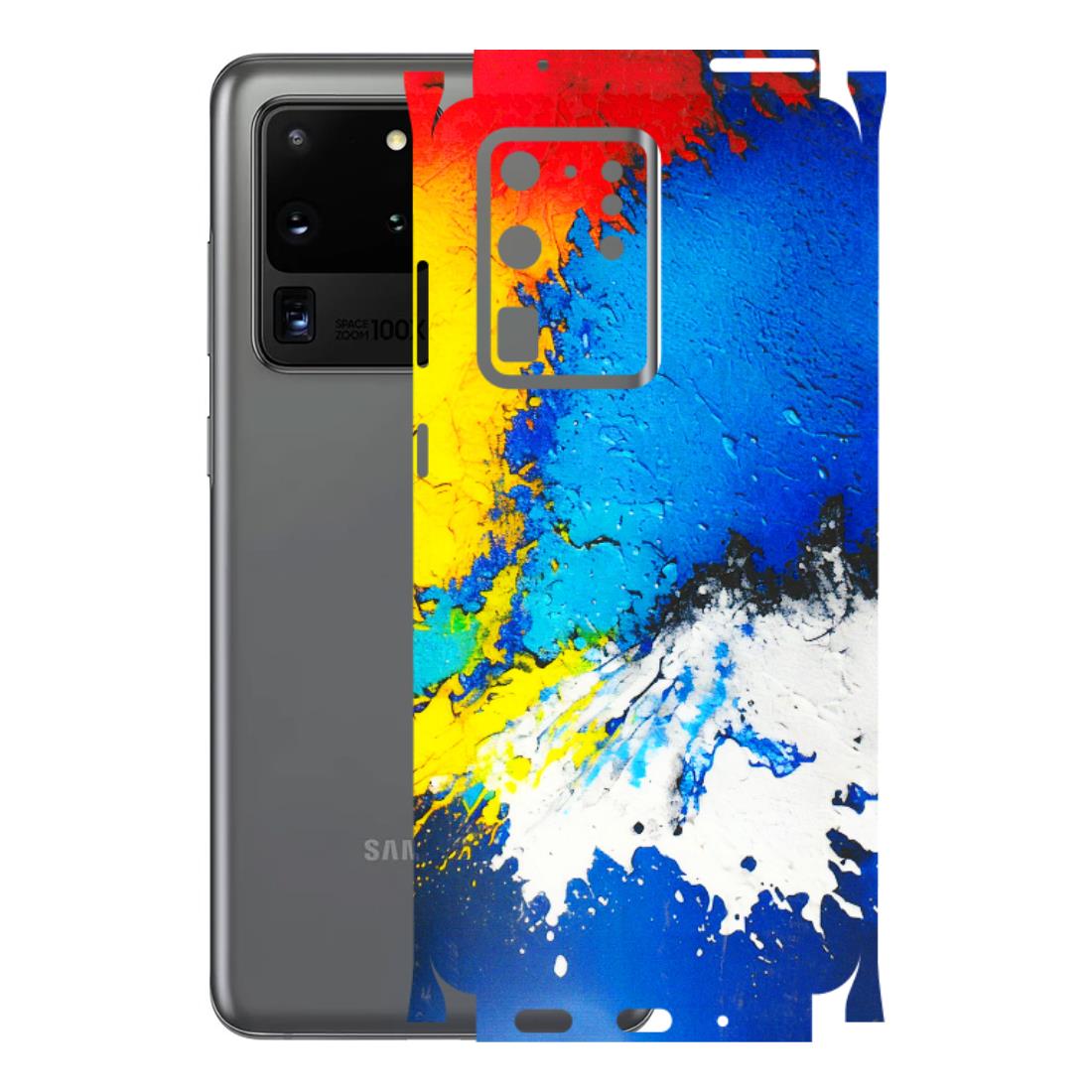 Samsung A/S Series Phone Skins (All Models) - Acrylic Paint Spill - 3D Embossed Finish (L-229) Samsung Galaxy S20 Ultra