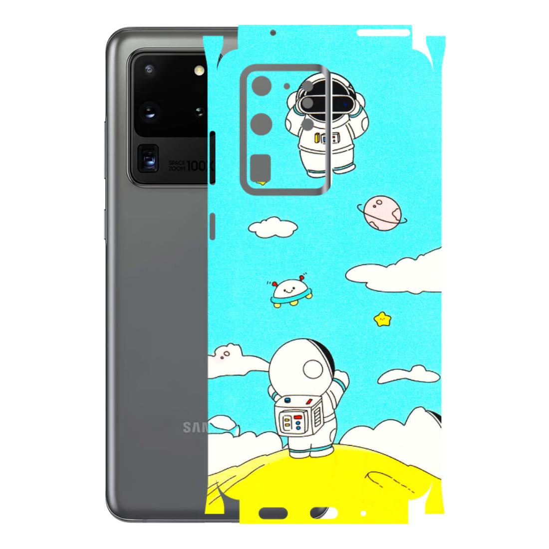 Samsung A/S Series Phone Skins (All Models) - Blue Skies Astro Float - 3D Embossed Finish (L-230) Samsung Galaxy S20 Ultra