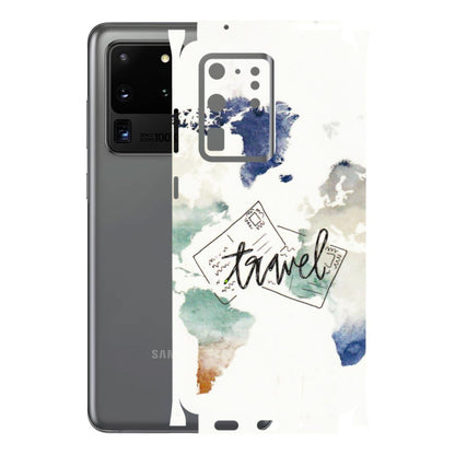 Samsung A/S Series Phone Skins (All Models) - Travel The World - 3D Embossed Finish (L-232) Samsung Galaxy S20 Ultra
