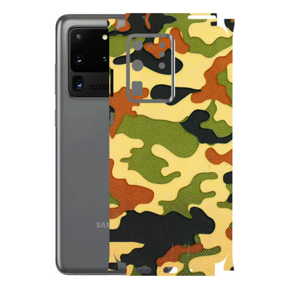 Samsung A/S Series Phone Skins (All Models) - Indian Military - 3D Embossed Finish (L-234) Samsung Galaxy S20 Ultra