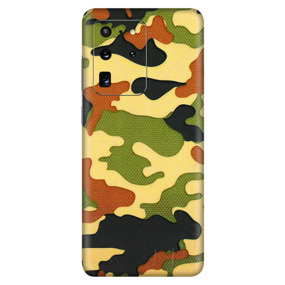Samsung A/S Series Phone Skins (All Models) - Indian Military - 3D Embossed Finish (L-234) Samsung Galaxy S20 Ultra