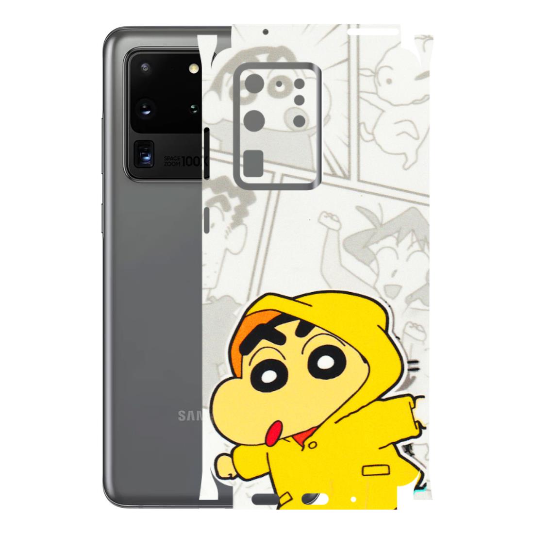 Samsung A/S Series Phone Skins (All Models) - Yellow Shinchan Comic - 3D Embossed Finish (L-246) Samsung Galaxy S20 Ultra