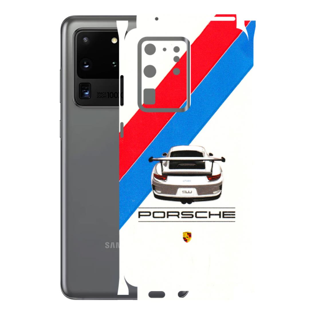 Samsung A/S Series Phone Skins (All Models) - Porche Car Sober Logo - 3D Embossed Finish (L-248) Samsung Galaxy S20 Ultra