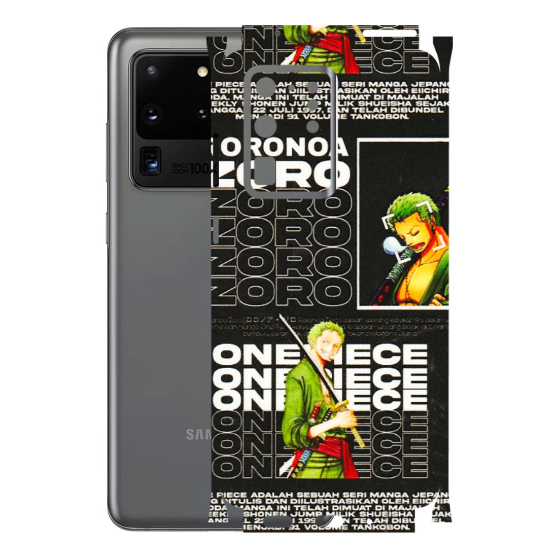 Samsung A/S Series Phone Skins (All Models) - One Piece Zoro - 3D Embossed Finish (L-250) Samsung Galaxy S20 Ultra