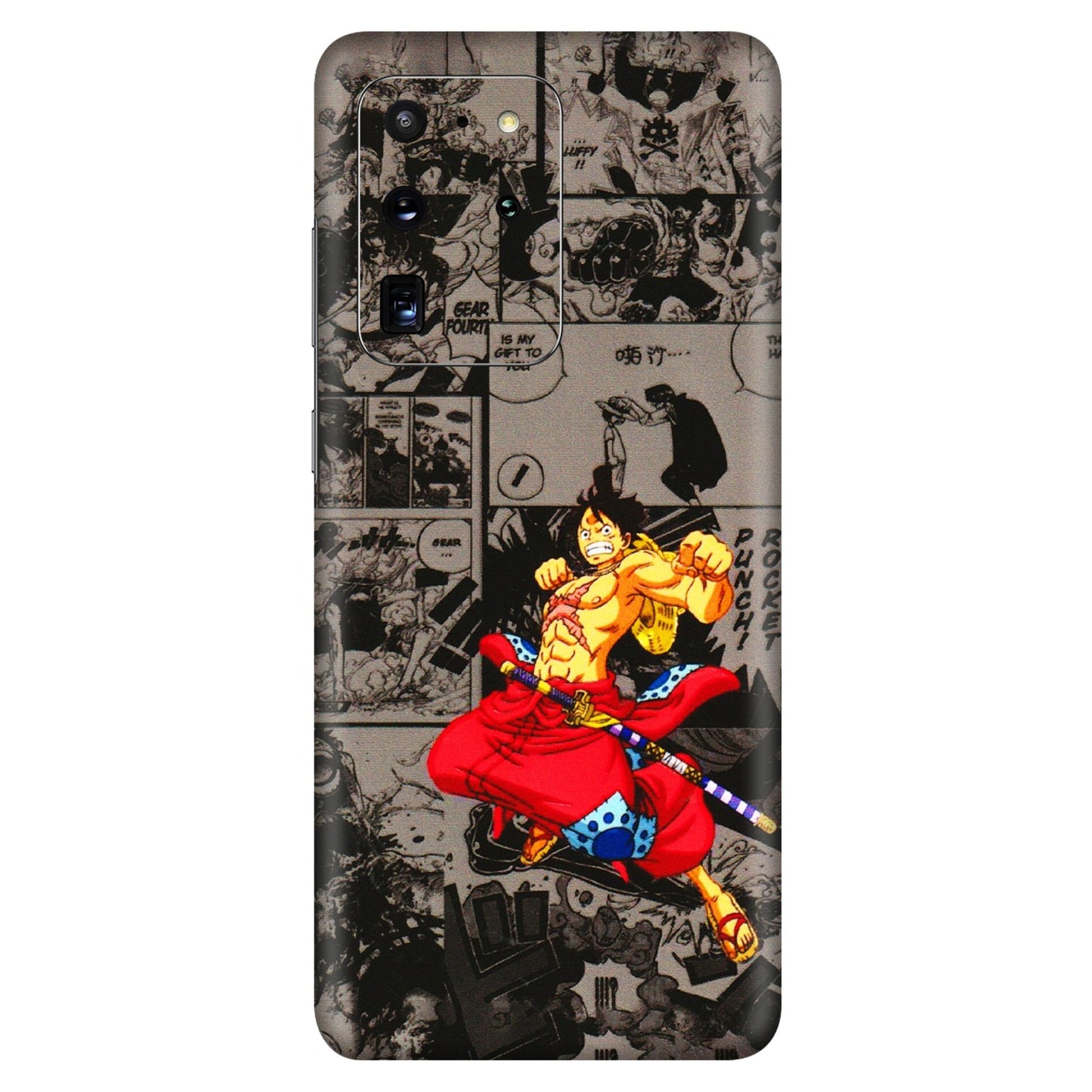 Samsung A/S Series Phone Skins (All Models) - One Piece Rocket Punch Manga - 3D Embossed Finish (L-25) Samsung Galaxy S20 Ultra
