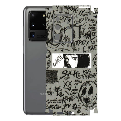 Samsung A/S Series Phone Skins (All Models) - Never Have Love Anime - 3D Embossed Finish (L-260) Samsung Galaxy S20 Ultra