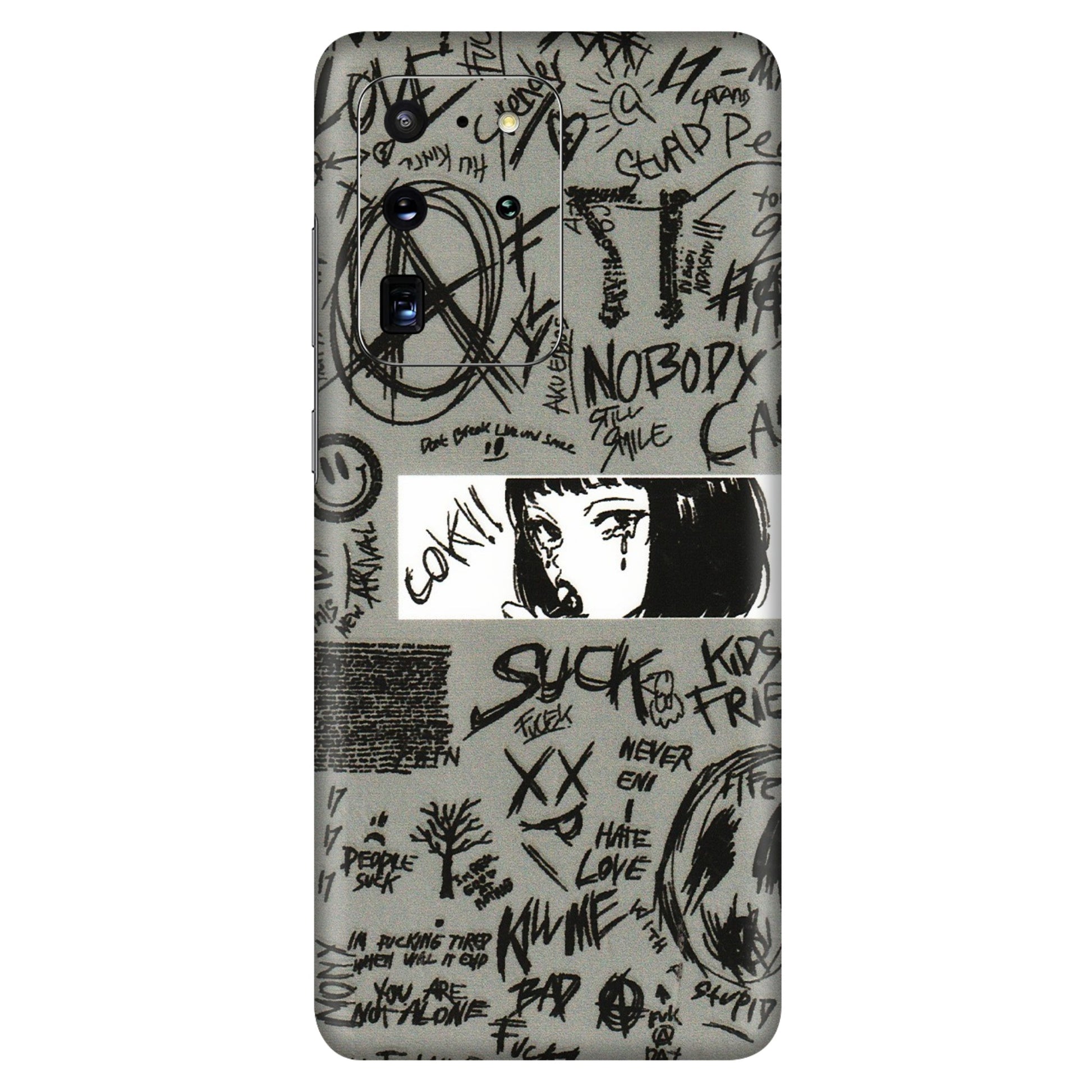 Samsung A/S Series Phone Skins (All Models) - Never Have Love Anime - 3D Embossed Finish (L-260) Samsung Galaxy S20 Ultra