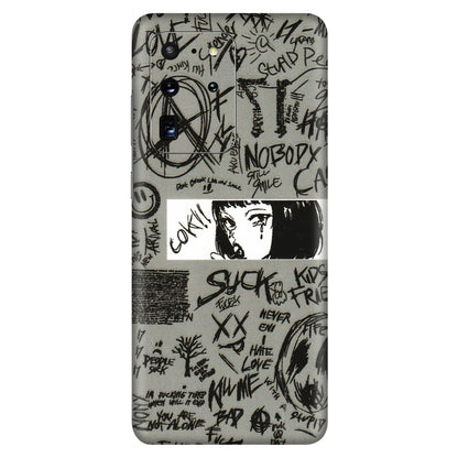 Samsung A/S Series Phone Skins (All Models) - Never Have Love Anime - 3D Embossed Finish (L-260) Samsung Galaxy S20 Ultra