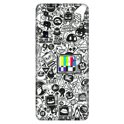 Samsung A/S Series Phone Skins (All Models) - Doodles Positive Art - 3D Embossed Finish (L-263) Samsung Galaxy S20 Ultra