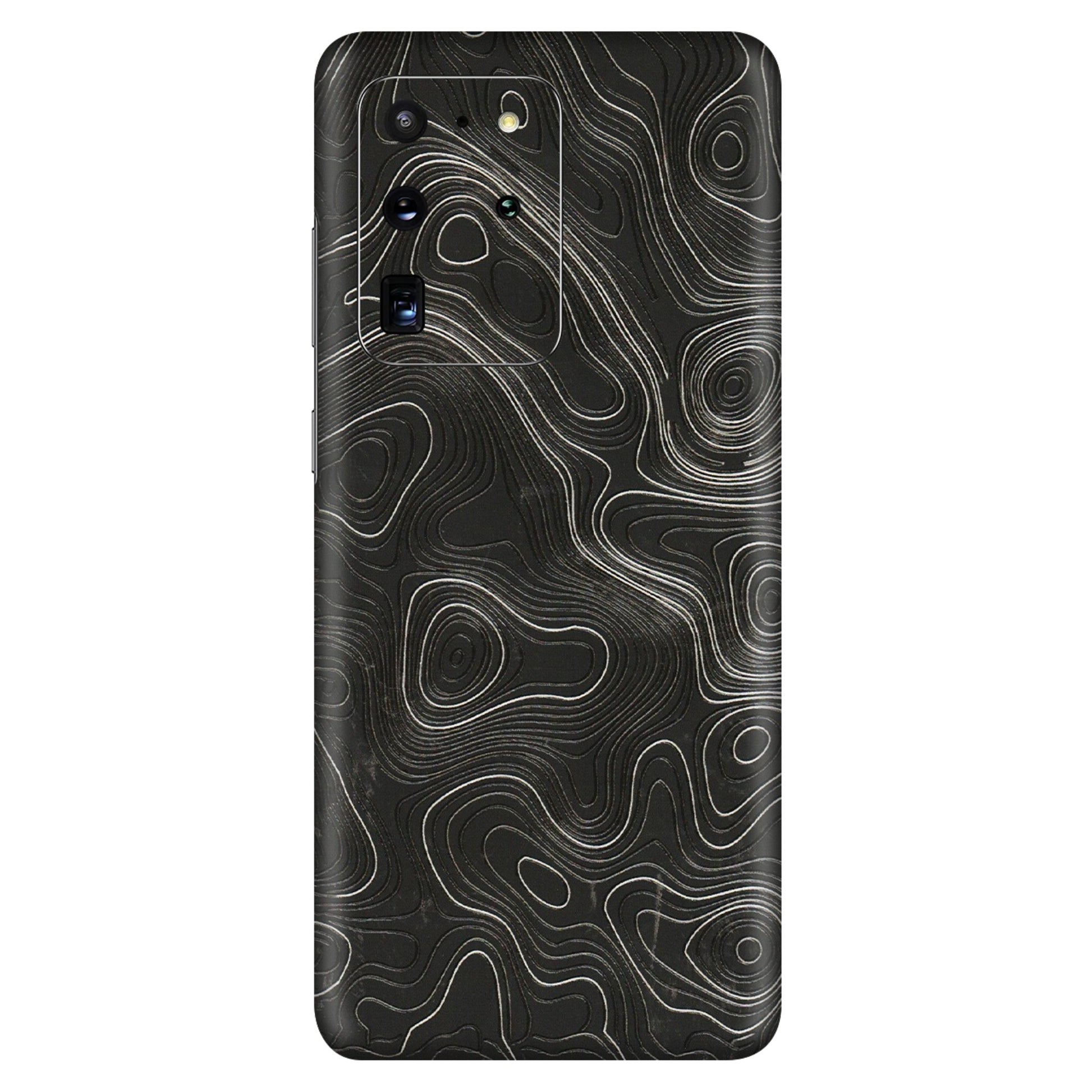 Samsung A/S Series Phone Skins (All Models) - Abstract White Line Map - 3D Embossed Finish (L-269) Samsung Galaxy S20 Ultra