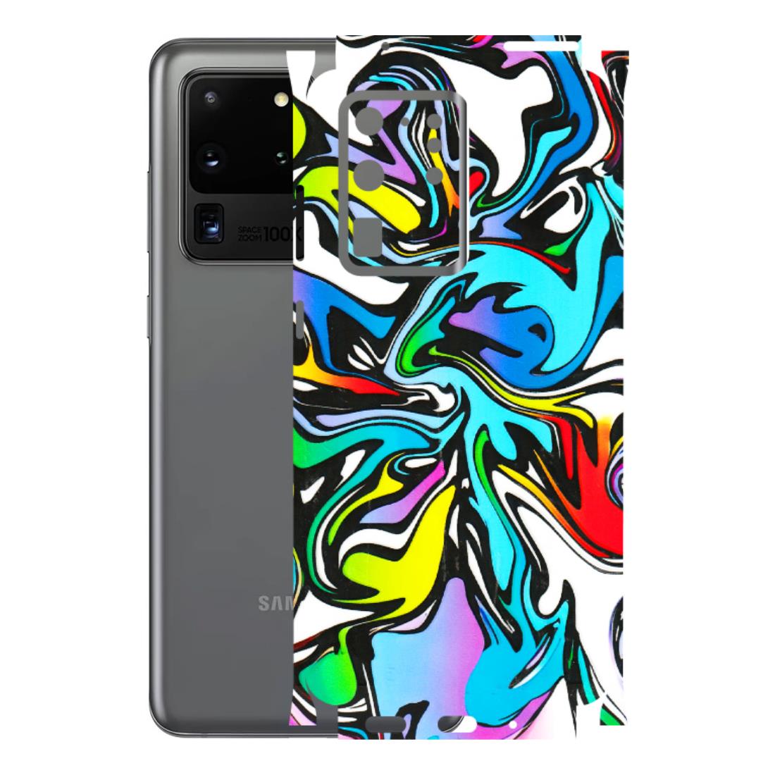 Samsung A/S Series Phone Skins (All Models) - Abstract Colour Paints - 3D Embossed Finish (L-271) Samsung Galaxy S20 Ultra