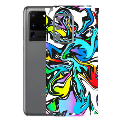 Samsung A/S Series Phone Skins (All Models) - Abstract Colour Paints - 3D Embossed Finish (L-271) Samsung Galaxy S20 Ultra