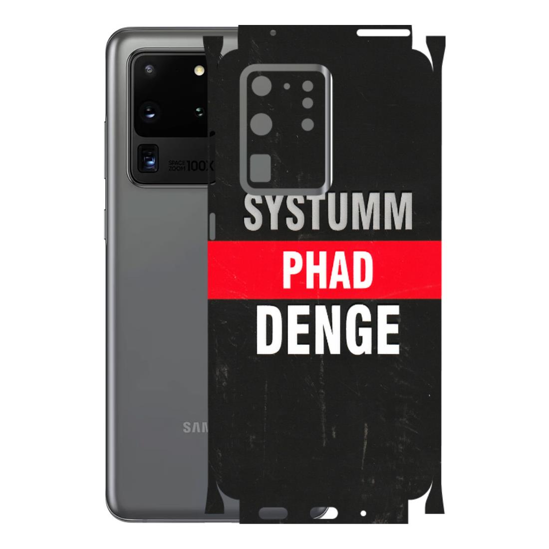 Samsung A/S Series Phone Skins (All Models) - Systumm Phad Denge - 3D Embossed Finish (L-278) Samsung Galaxy S20 Ultra