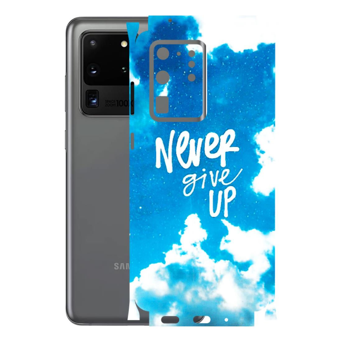 Samsung A/S Series Phone Skins (All Models) - Never Give Up - 3D Embossed Finish (L-279) Samsung Galaxy S20 Ultra