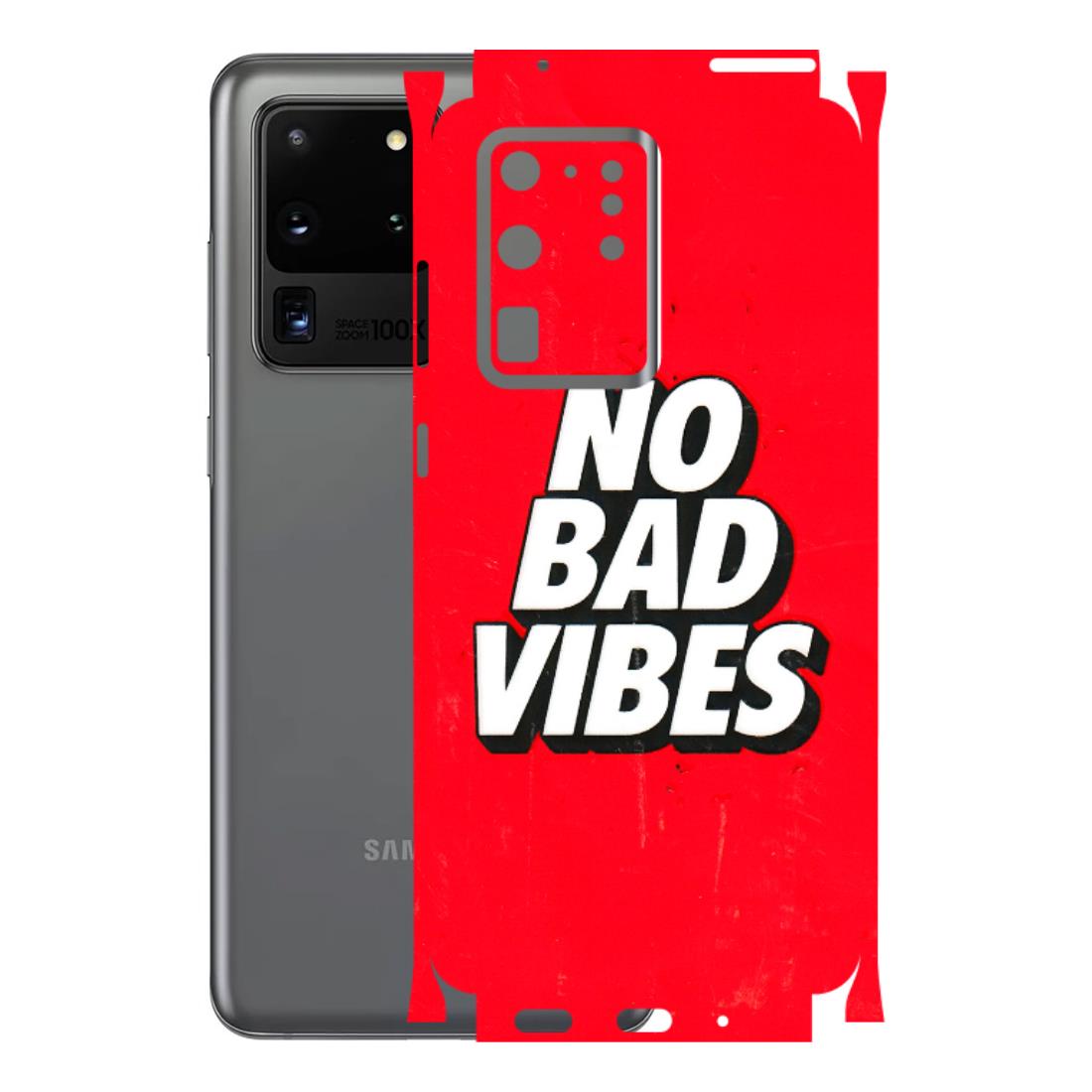 Samsung A/S Series Phone Skins (All Models) - No Bad Vibes - 3D Embossed Finish (L-280) Samsung Galaxy S20 Ultra