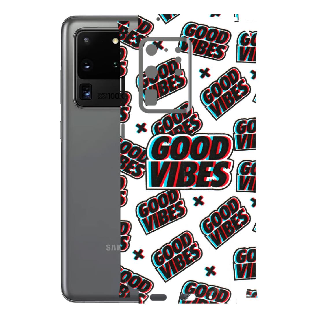 Samsung A/S Series Phone Skins (All Models) - Good Vibes - 3D Embossed Finish (L-282) Samsung Galaxy S20 Ultra