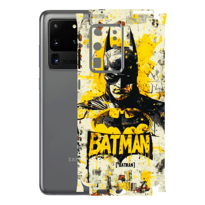 Samsung A/S Series Phone Skins (All Models) - Batman Yellow BT - 3D Embossed Finish (L-304) Samsung Galaxy S20 Ultra
