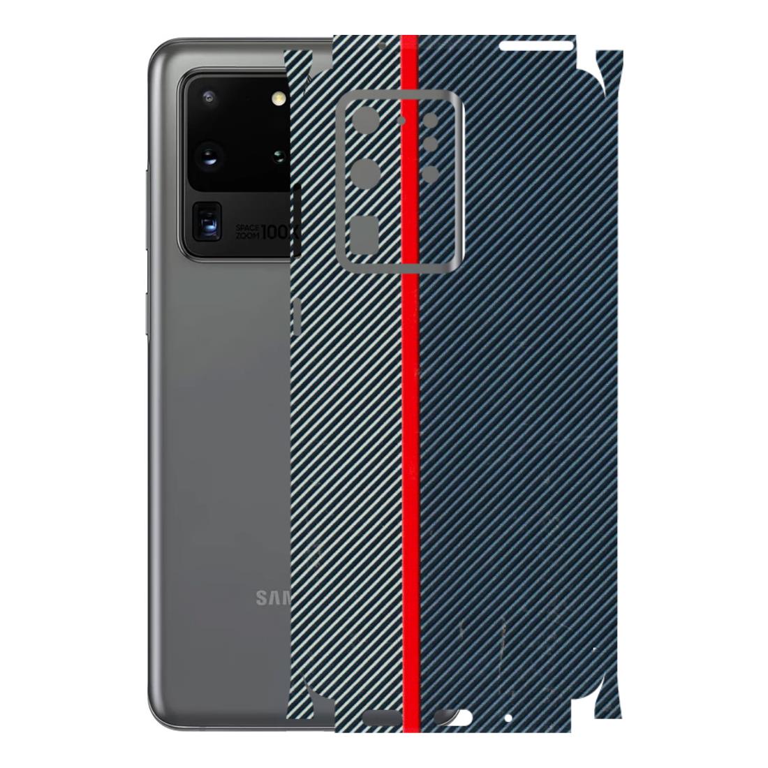 Samsung A/S Series Phone Skins (All Models) - Blue Sober Lines - 3D Embossed Finish (L-305) Samsung Galaxy S20 Ultra