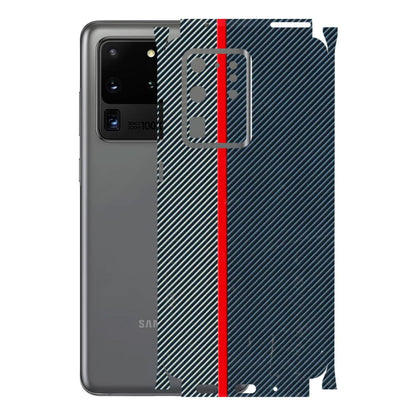 Samsung A/S Series Phone Skins (All Models) - Blue Sober Lines - 3D Embossed Finish (L-305) Samsung Galaxy S20 Ultra