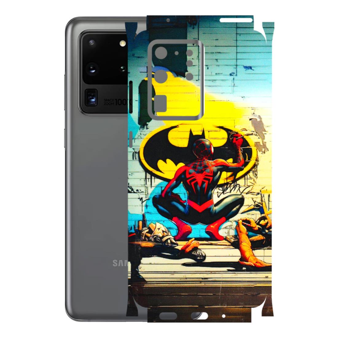 Samsung A/S Series Phone Skins (All Models) - New Spiderman Bat Logo - 3D Embossed Finish (L-309) Samsung Galaxy S20 Ultra