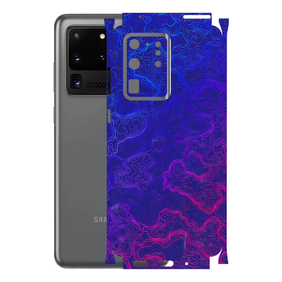 Samsung A/S Series Phone Skins (All Models) - Purple Ripples Swirl - 3D Embossed Finish (L-314) Samsung Galaxy S20 Ultra