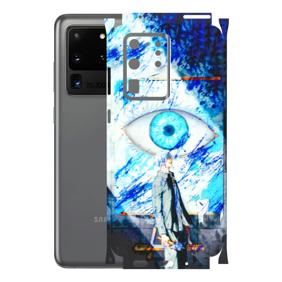 Samsung A/S Series Phone Skins (All Models) - Anime Sea Blue Eye - 3D Embossed Finish (L-318) Samsung Galaxy S20 Ultra