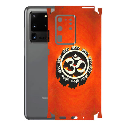 Samsung A/S Series Phone Skins (All Models) - Aum Shiv Orange - 3D Embossed Finish (L-32) Samsung Galaxy S20 Ultra