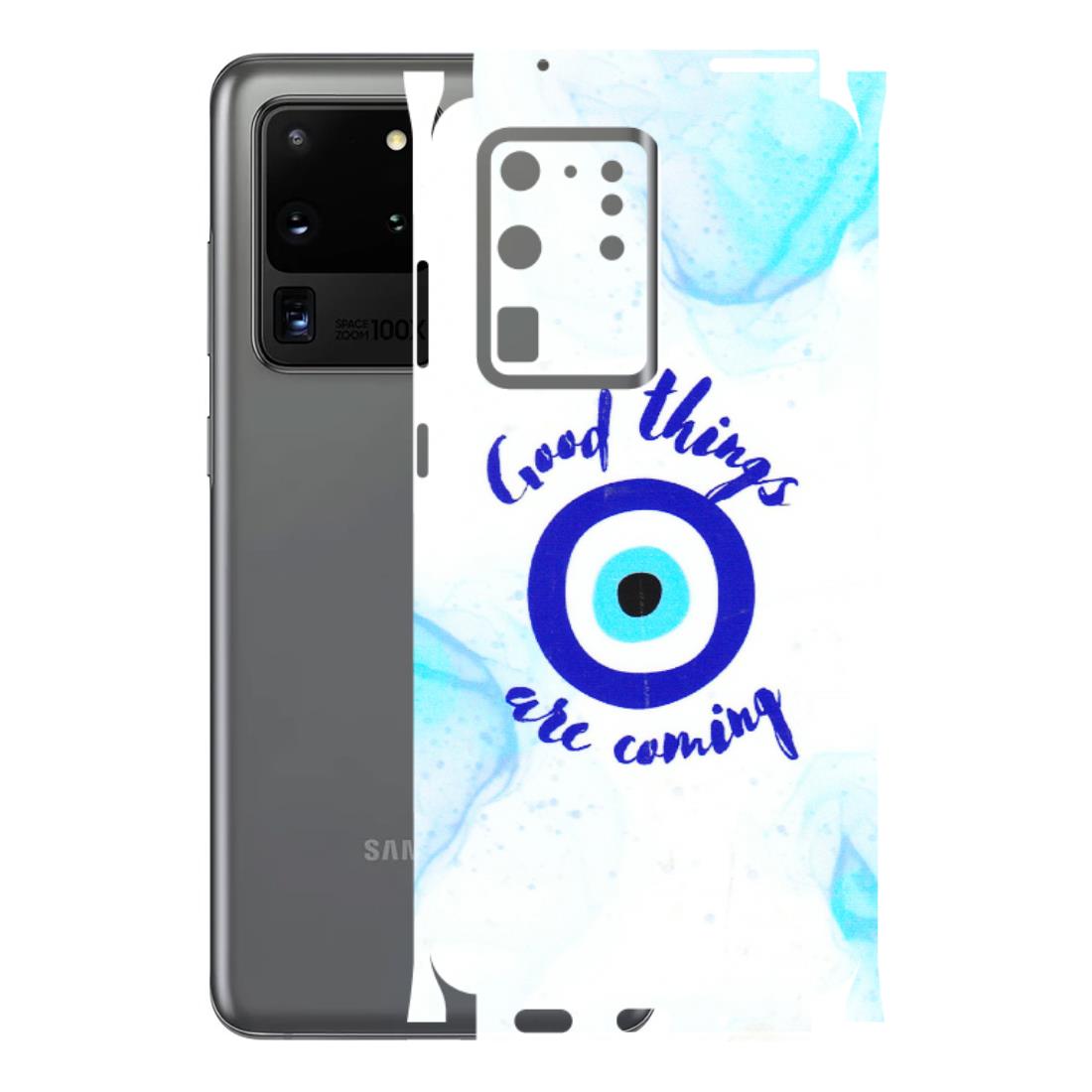 Samsung A/S Series Phone Skins (All Models) - Evil Eye Good Things Are Coming - 3D Embossed Finish (L-322) Samsung Galaxy S20 Ultra