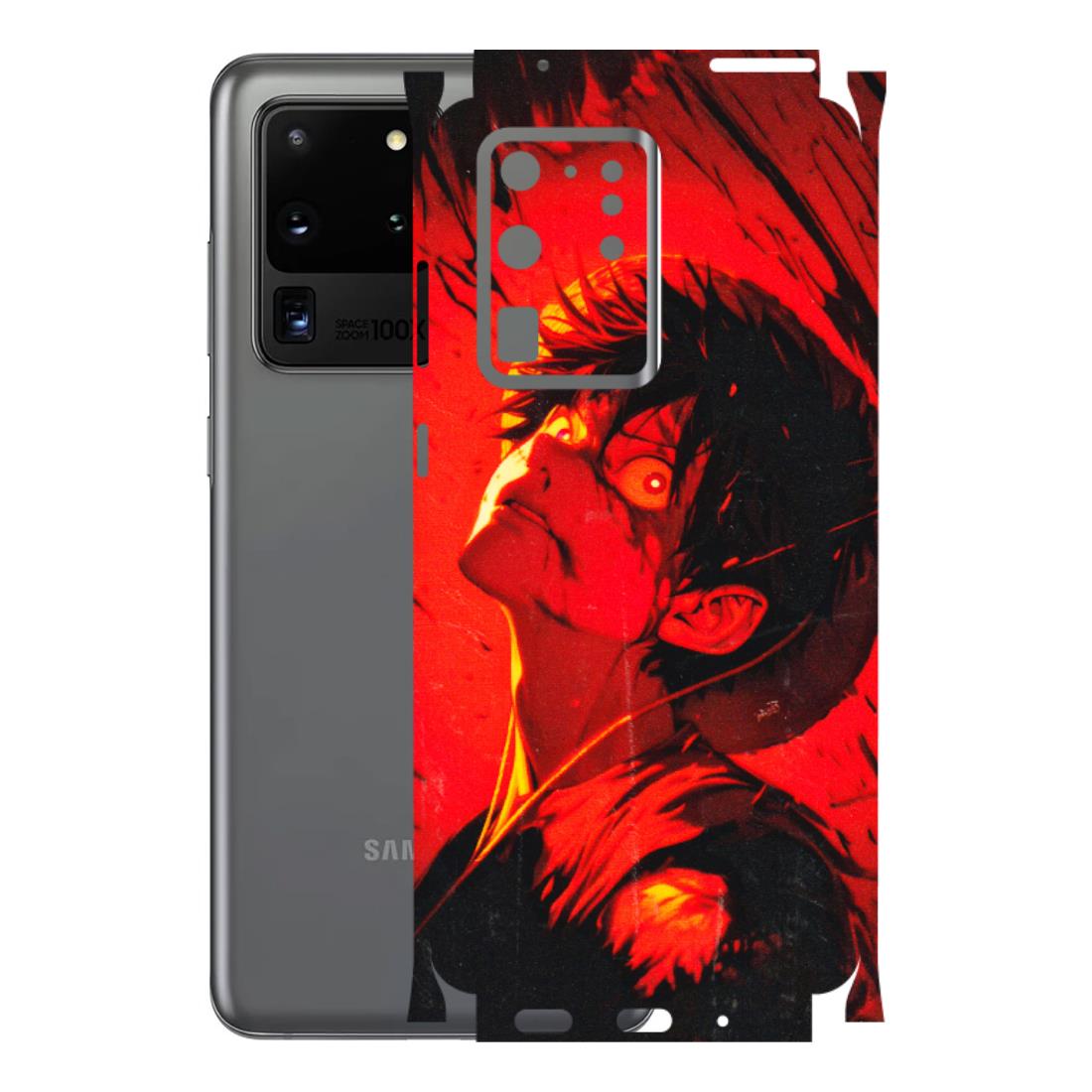 Samsung A/S Series Phone Skins (All Models) - D.Luffy Power Up One Piece Anime - 3D Embossed Finish (L-326) Samsung Galaxy S20 Ultra