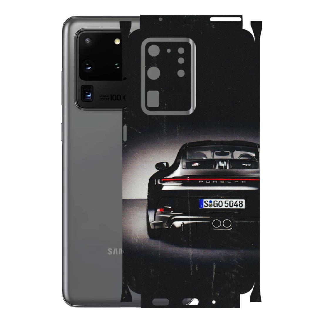 Samsung A/S Series Phone Skins (All Models) - New Black Porsche GT3 - 3D Embossed Finish (L-327) Samsung Galaxy S20 Ultra