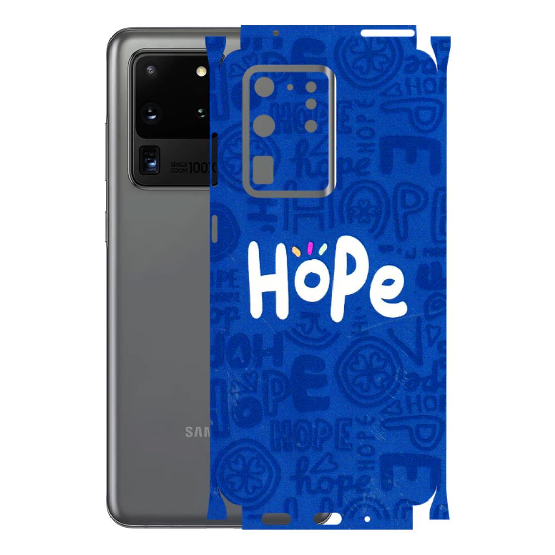 Samsung A/S Series Phone Skins (All Models) - Hope Doodles Blue - 3D Embossed Finish (L-43) Samsung Galaxy S20 Ultra