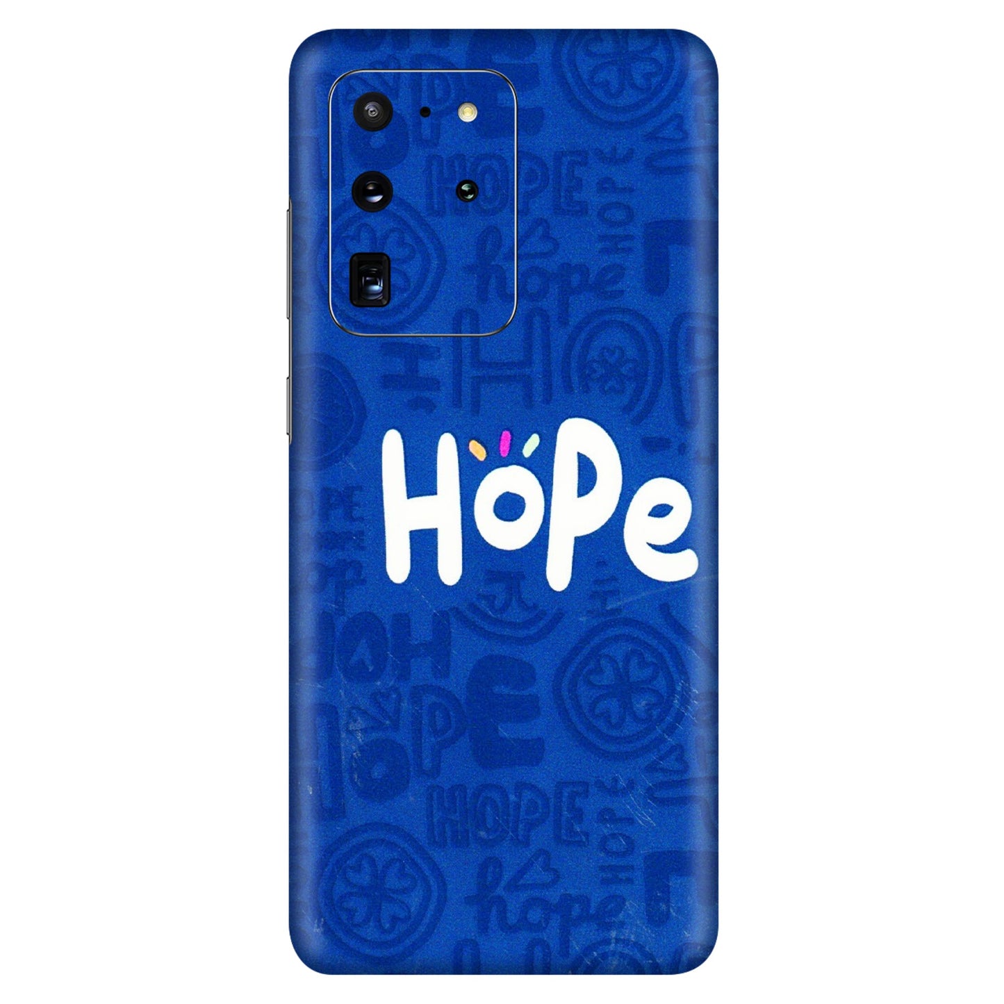 Samsung A/S Series Phone Skins (All Models) - Hope Doodles Blue - 3D Embossed Finish (L-43) Samsung Galaxy S20 Ultra