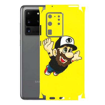 Samsung A/S Series Phone Skins (All Models) - Flying Beardo - 3D Embossed Finish (L-60) Samsung Galaxy S20 Ultra