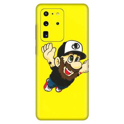 Samsung A/S Series Phone Skins (All Models) - Flying Beardo - 3D Embossed Finish (L-60) Samsung Galaxy S20 Ultra