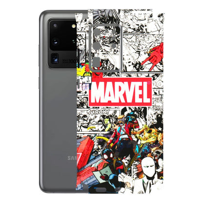 Samsung A/S Series Phone Skins (All Models) - Marvel Colorful Comic - 3D Embossed Finish (L-64) Samsung Galaxy S20 Ultra