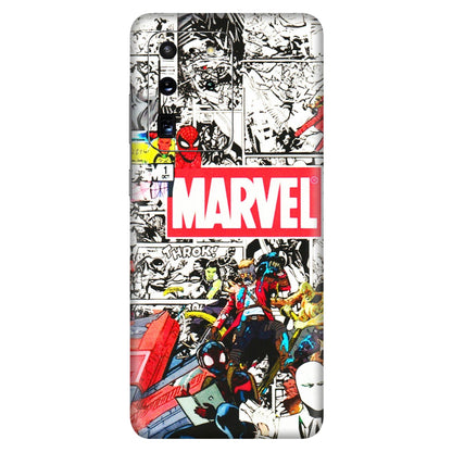 Samsung A/S Series Phone Skins (All Models) - Marvel Colorful Comic - 3D Embossed Finish (L-64) Samsung Galaxy S20 Ultra