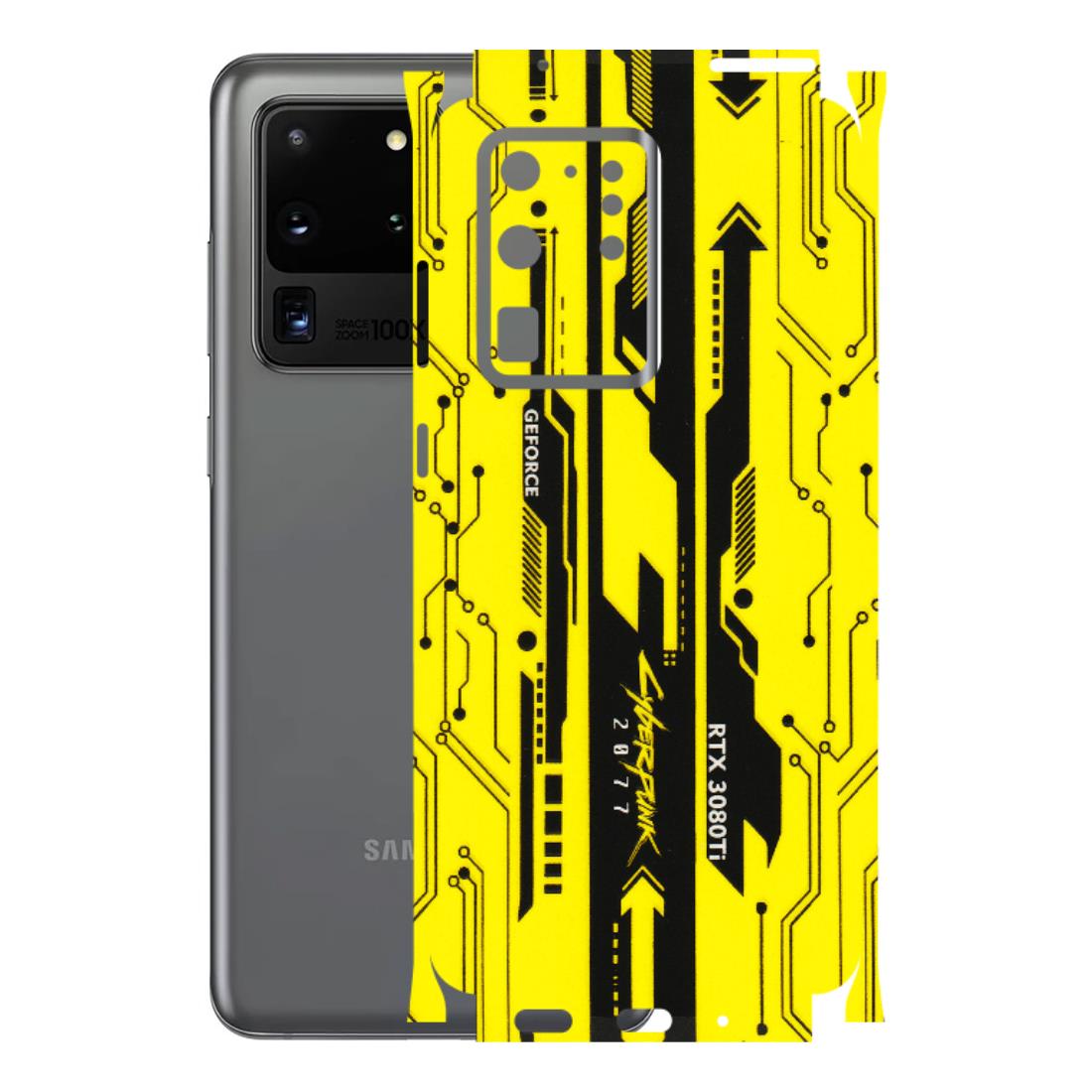 Samsung A/S Series Phone Skins (All Models) - Yellow Cyberpunk - 3D Embossed Finish (L-93) Samsung Galaxy S20 Ultra