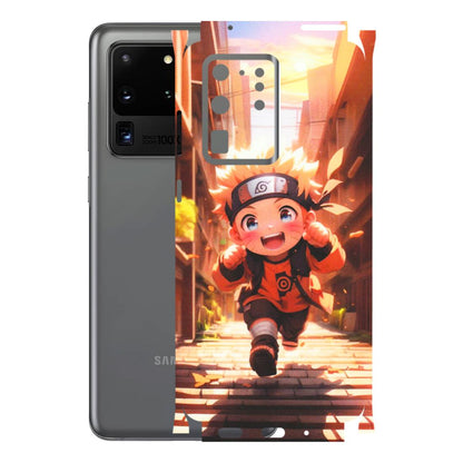 Samsung A/S Series Phone Skins (All Models) - Naruto Cute Toon Running - Matte Finish (M-04) Samsung Galaxy S20 Ultra